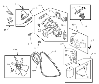 Cooling Diagram and Parts List for 7304 54AD741100-54AT741100-54BD741100-54BT741100 Cub Cadet Lawn Tractor